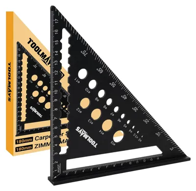 Produktbild von Winkelmass 180 mm, 5-in-1, Holzbearbeitung, Gehrungswinkel