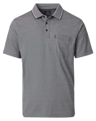 Produktbild von CASAMODA Herren Poloshirt Kurzarm Regular Piqué Anthrazit meliert 5XL
