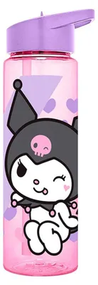 Produktbild von Kuromi Plastiktrinkhalmflasche 600 ml