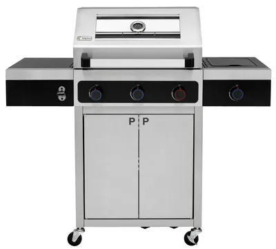 Produktbild von Plynový gril Keansburg 3 Special Edition z nerezové oceli, 3 hořáky včetně výkonné zóny a bočního hořáku