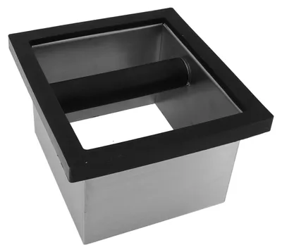 Zdjęcie produktu dla Coffee Knock Box – pojemnik na fusy ze stali nierdzewnej bez dna do domowej kawiarni i restauracji