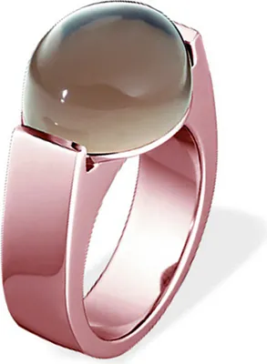 Produktbild von 011640G48, 011640G49, 011640G50, 011640G51, 011640G53, 011640G59 Ring mit 15x12 mm großen Rauchquarz rosèvergoldet XEN