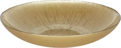 Produktbild von Salatschussel - Obstschale/Obstkorb - Glas - D30 x H6 cm - gold