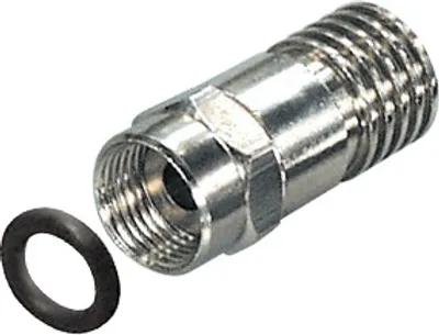 Produktbild von Transmedia F-Stecker, Crimp; Crimp-Typ, wasserdicht, mit festem Crimpring, mit O-Ring + Silikonöl, für Kabel-Ø: 7,0 mm / RG 6 U, FF 30-7