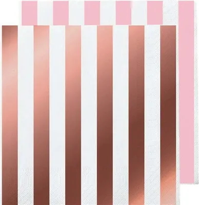 Produktbild von 16 Wendeservietten Roségold 33 x 33cm