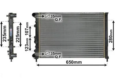 Produktbild von VAN WEZEL 01002144 Kühler Wasserkühler Motorkühler für ALFA ROMEO 147 (937)
