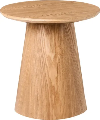 Produktbild von BELIANI Beistelltisch Braun Eschenholz MDF 41 x 41 cm Rund Modernes Design Kaffeetisch Loungetisch Wohnzimmermöbel