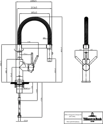Produktbild von Villeroy & Boch 927300LC Küchenarmatur Steel Expert Compact