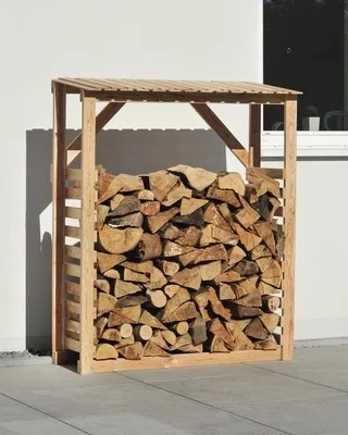 Produktbild von Kaminholzunterstand Konsta Lärche 150 x 60 x 180 cm, natur
