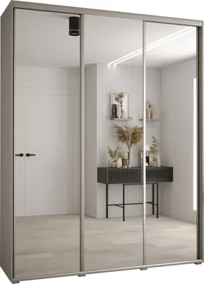 Produktbild von Kryspol Dakota 2 Schrank, drei Türen - 235,2x200x60cm - Kaschmir Silber