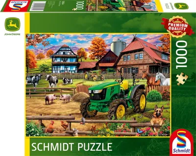 Immagine prodotto di Schmidt Spiele - John Deere: Fattoria con trattore 5050E, 1.000 pezzi