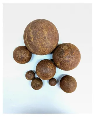 Produktbild von 3 Stück Eisenkugel Rostkugel Gartendeko Metallkugel Ø25mm-Ø100mm (Ø60mm)