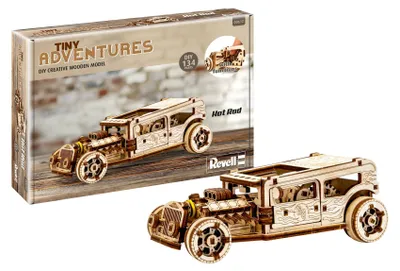 Produktbild von Revell Hot Rod Modell aus Holz I Rückzugsmechanismus I Beweglich I Interaktiv
