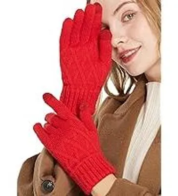 Produktbild von Winterhandschuhe für Damen Touchscreen Handschuhe Strick Fingerhandschuhe Sport Warm und Winddicht Winterhandschuhe