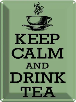 Produktbild von vianmo Blechschild 40x30 cm Keep Calm and drink tea