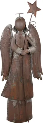 Obrázek produktu pro Clayre & Eef Vánoční dekorace figurka anděla 48x18x133 cm hnědý kov