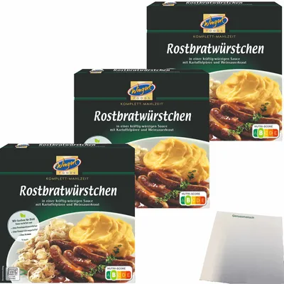 Produktbild von Wingert Rostbratwürstchen 3er Pack (3x480g Packung) + usy Block