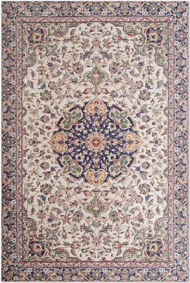 Immagine prodotto di Tappeto vinilico a motivi floreali classici – 150x225 cm – Tappeto per interni – Ideale per corridoi – Facile da pulire – Design moderno
