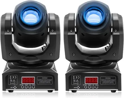 Zdjęcie produktu dla Reflektor ruchomy – Reflektor sceniczny – Oświetlenie DJ-skie – Lampa dyskotekowa – LED RGBW – Zestaw 2 sztuk