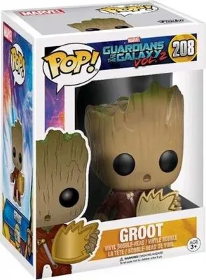 Image de Funko Pop - Les Gardiens de la Galaxie 2 - Jeune Groot avec bouclier 208