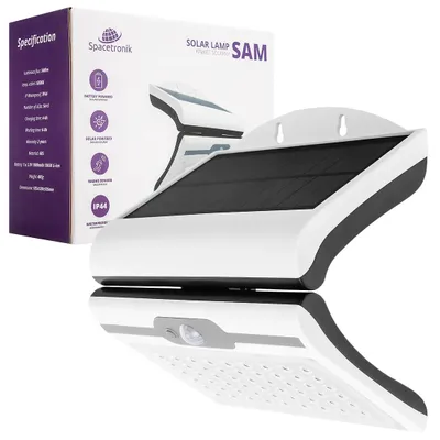 Zdjęcie produktu dla Oprawa naścienna LED Spacetronik SAM 40W automatyczna bez kabli. Oddzielny czujnik ruchu, czujnik światła
