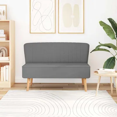 Produktbild von vidaXL Sofa Stoff 117 x 55,5 x 77 cm Hellgrau