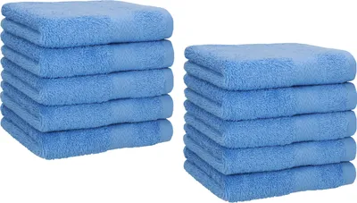 Produktbild von Betz Premium Seiftücher Set 10-teilig – 10× Seiftuch 30×30 cm, 100% Baumwolle 470 g/m², weich & saugstark, ® Farbe hellblau