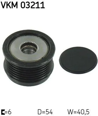 Produktbild von SKF Generatorfreilauf Riemenscheibe Lichtmaschine für ALFA ROMEO GIULIETTA (940) Ø54mm