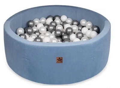 Zdjęcie produktu dla Basen dla dzieci 90x30 cm Velvet + 200 balonów, jeans, Baby Nellys