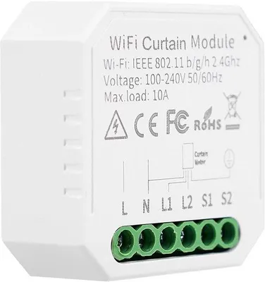 Productafbeelding van Schakelmodule voor rolluiken - Slimme rolluiken - Tuya WiFi - Smart gordijnschakelaar - Werkt met Alexa en Google Home
