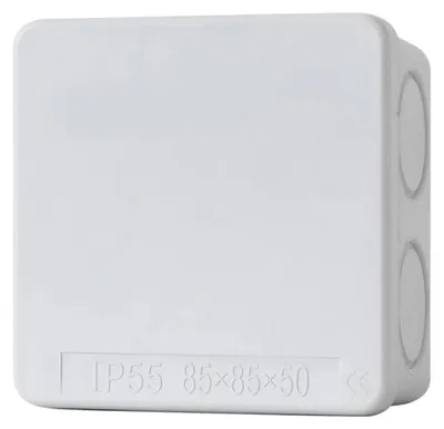 Produktbild von Abzweigdose ohne Konus und wasserdichte Oberflächenabzweigung Weiß 85x85x50 mm