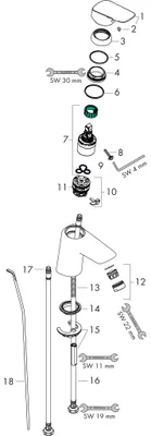 Produktbild von Hansgrohe Logis Waschtischmischer 70 CoolStart Chrom