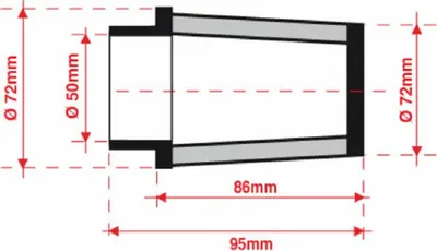 Zdjęcie produktu dla Stożkowy filtr powietrza BMC Ø 50 mm - FMSA50-85