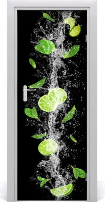 Produktbild von Tulup Türaufkleber 75x205 cm Dekorative Aufkleber Selbstklebend Wasserdichte Tapete Abnehmbar Schlafzimmer Wohnzimmer Wohnkultur - Limette
