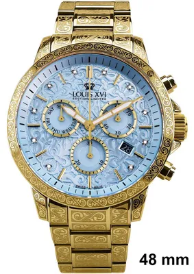 Obrázok produktu pre Hodinky Louis XVI LXVI4003, pánske, model Palais Royale 2.0, chronograf s diamantmi, priemer 48 mm, vodotesnosť 10 ATM