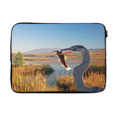 Produktbild von MuchoWow® Laptop Hülle 14 ZollVogel - Fisch - Wasser - Herbst Laptoptasche - Laptoptasche - Stoßsicher - Schutzhaube