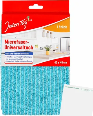 Produktbild von Jeden Tag Microfaser Universaltuch 40x40 (1Stk Packung) + usy Block