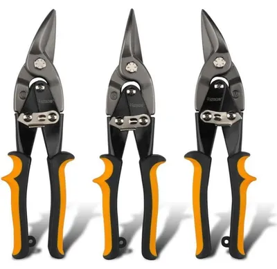 Productafbeelding van Bliksnijders, 10 inch/250 mm, set van 3, rechte uitvoering, gemaakt van Cr-V staal