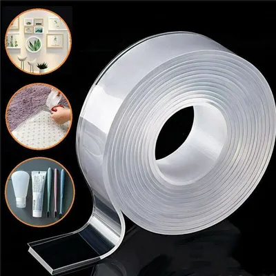 Produktbild von 2 Rollen 3m Nano Tape Doppelseitiges Klebeband Abnehmbares Gel Spurloses Klebeband