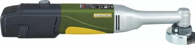 A studio shot of a Proxxon angle grinder on a white background.