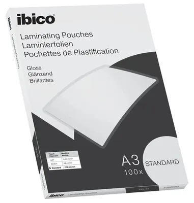 Obrázek produktu pro Ibico 627313, Průhledná, Lesklý, A3, Tepelné, 0,125 mm, 100 kusů