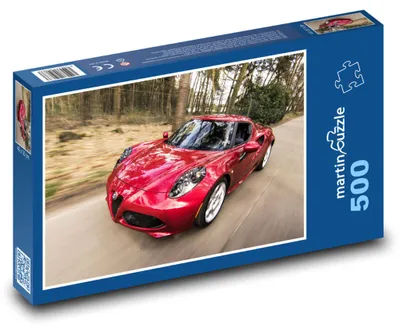 Obrázok produktu pre Puzzle 500 Červené športové auto na ceste - martinpuzzle