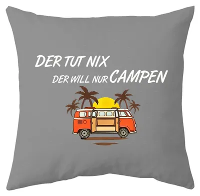 Productafbeelding van Kussenhoes met Retro VW-Bus Motief voor Campingliefhebbers