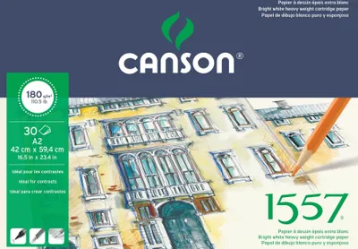 Zdjęcie produktu dla Canson Pad 1557 Drawing Szkicownik 30 A2 180 g