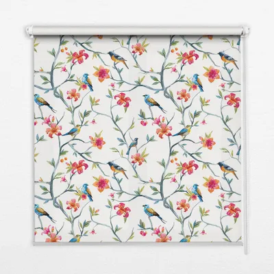 Produktbild von Seitenzug-Rollo Fensterrollo Jalousie - Thermo-Rollo Verdunkelungsrollo - 90x240 cm - Vogel auf einem Zweig