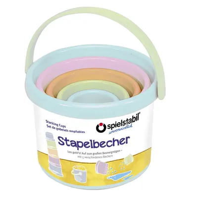 Produktbild von Spielstabil Stapelbecher-Set pastell 5-teilig