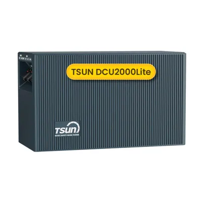 Produktbild von Balkonkraftwerk Speicher TSUN DCU2000Lite 2kWh (bis 10 kWh erweiterbar), 314Ah Industriezellen, 2400W PV Input mit Dual MPPT, Plug & Play