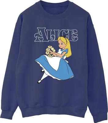 Produktbild von Disney - "Alice in Wonderland" Sweatshirt für Damen BI5652 (L) (Marineblau)