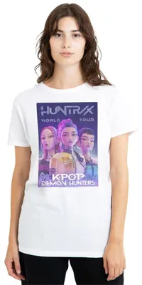 Productafbeelding van Kpop Demon Hunters Huntrix Huntrx Wereldtournee, dames T-shirt, wit, maat M