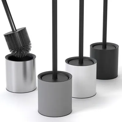 Immagine prodotto di Scopino da bagno in silicone RVS antibatterico grigio